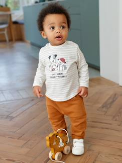 Bebé 0-36 meses-Conjuntos-Conjunto camisola e calças em moletão, para bebé