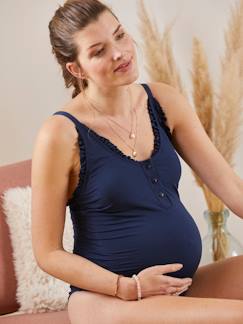 Roupa grávida-Amamentação-Fato de banho com folho, especial gravidez e amamentação