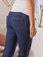 Jeans direitos 7/8, faixa sem costuras, para grávida AZUL CLARO LISO+AZUL ESCURO LISO 