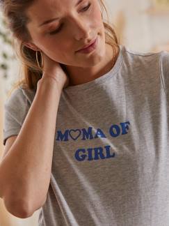 Roupa grávida-T-shirts, tops-T-shirt com mensagem, em algodão bio, especial gravidez e amamentação