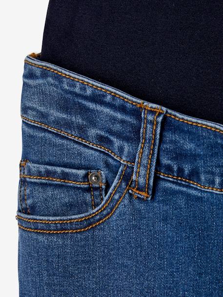 Jeans skinny, faixa sem costuras, para grávida AZUL ESCURO LISO+AZUL MEDIO DESBOTADO+CINZENTO ESCURO LISO 