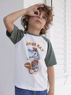 Menino 2-14 anos-T-shirts, polos-T-shirts-T-shirt com motivos gráficos de mangas curtas, para menino