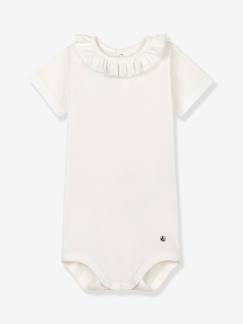 Bebé 0-36 meses-Bodies-Body de mangas curtas com gola claudine, para bebé, em algodão, da Petit Bateau