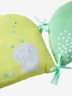 Contorno de berço modulável, tema Sonhos suaves Branco/verde/azul 