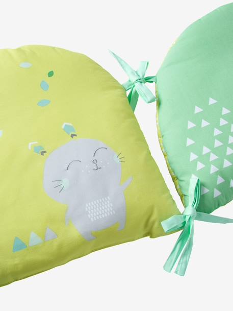 Contorno de berço modulável, tema Sonhos suaves Branco/verde/azul 