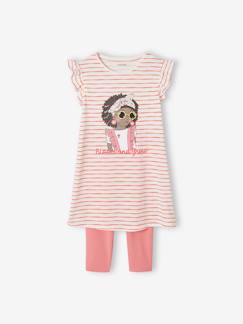 Menina 2-14 anos-Pijamas-Camisa de dormir + leggings curtas, Oeko Tex®