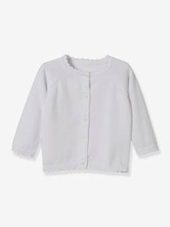 Bebé 0-36 meses-Camisolas, casacos de malha, sweats-Casacos-Casaco da CYRILLUS, em algodão bio, para bebé
