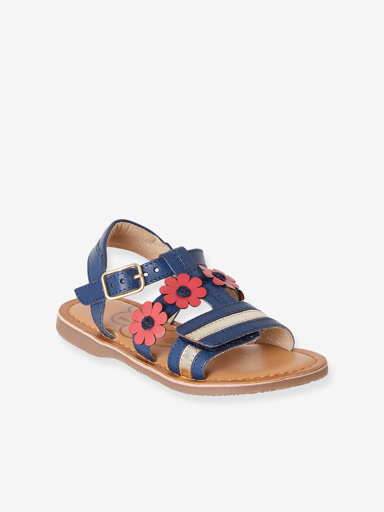 Sandálias de Menina Flor Pele Branco – Conguitos
