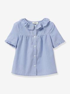 Menina 2-14 anos-Blusas, camisas-Blusa com gola larga da CYRILLUS, para menina