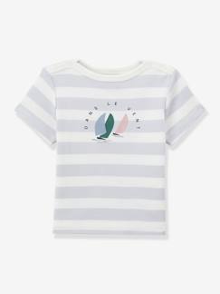 Bebé 0-36 meses-T-shirts-T-shirts-T-shirt com decote à barco, da CYRILLUS, em algodão bio, para bebé