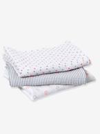 Lote de 3 fraldas para bebé Cinzento/riscas e estrelas+Multicolor/geométricos+Multicolor/riscas e bolas 