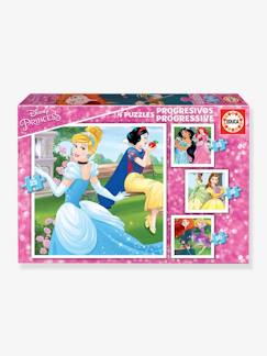 Brinquedos-4 puzzles progressivos Disney Princesas - EDUCA