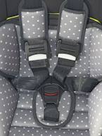 Cadeira-auto VERTBAUDET Kidsit+ grupo 1/2/3 Cinza estrelas+Verde triângulos 