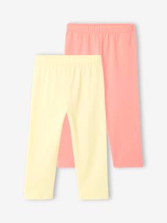 Menina 2-14 anos-Leggings -Lote de 2 leggings pela barriga das pernas, para menina