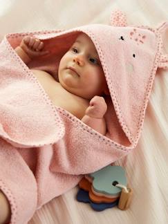 Bebé 0-36 meses-Capas, roupões de banho-Capa de banho para bebé com capuz com bordado animais