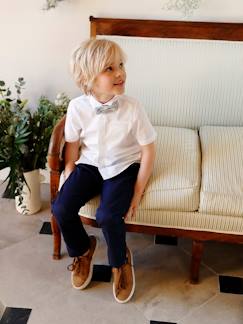 Menino 2-14 anos-Calças-Calças chino em algodão/linho para menino