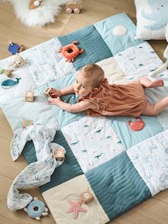 Têxtil-lar e Decoração-Roupa de cama bebé-Colcha em patchwork, Sob o Oceano
