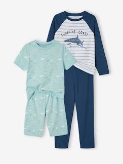 Menino 2-14 anos-Pijamas-Lote de 2 pijamas oceano, para menino
