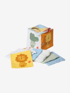 Brinquedos-Primeira idade-Bonecos-doudou, peluches e brinquedos em tecido-Caixa com lenços sensoriais, em tecido