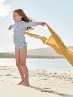 Menina 2-14 anos-Fatos de banho-Conjunto de banho anti UV, camisola + shorties