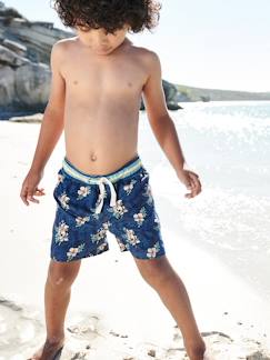 Praia-Menino 2-14 anos-Calções de banho estampados, para menino