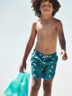 Praia-Menino 2-14 anos-Calções de banho, estampado selva, para menino