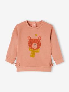 Bebé 0-36 meses-Sweat com animal estampado, em moletão, para bebé menina