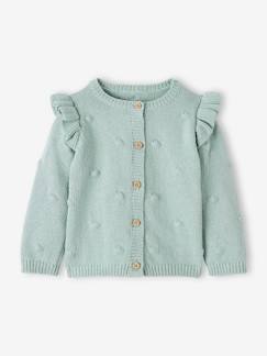 Bebé 0-36 meses-Camisolas, casacos de malha, sweats-Casacos-Casaco de malha com relevo, para bebé