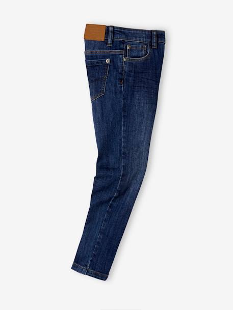 Jeans slim indestrutíveis, para menino AZUL ESCURO LISO+CINZENTO MEDIO DESBOTADO 