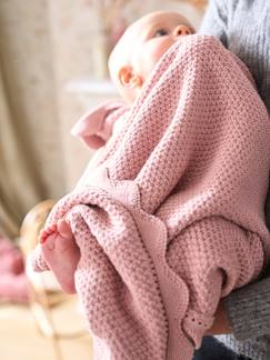 Têxtil-lar e Decoração-Roupa de cama bebé-Mantas, edredons-Manta para bebé, em ponto de arroz, algodão bio*