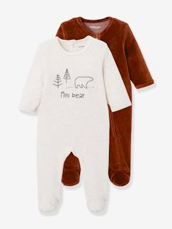 Pijama "mini bear" em veludo, para bebé