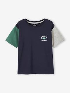 Menino 2-14 anos-T-shirts, polos-T-shirts-T-shirt colorblock, de desporto, para menino
