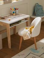 Cadeira especial infantário Montessori, em imitação pelinho BRANCO CLARO LISO 