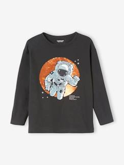 Menino 2-14 anos-T-shirts, polos-T-shirts-Camisola astronauta com lantejoulas reversíveis, para menino