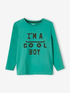 Menino 2-14 anos-T-shirts, polos-T-shirts-Camisola com mensagem gráfica, para menino