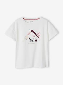 Menina 2-14 anos-T-shirt de desporto, motivo girly alusivo ao ioga, para menina
