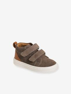 Calçado-Calçado bebé (17-26)-Bebé caminha menino (19-26)-Botas e galochas-Botinhas com barras autoaderentes, em pele, para bebé menino