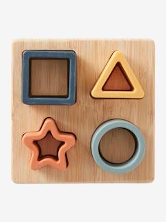 Brinquedos-Jogos educativos- Puzzles-Puzzle com formas, em madeira e silicone