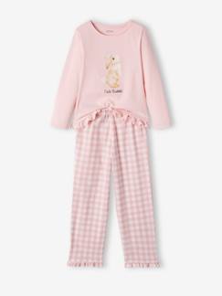 Menina 2-14 anos-Pijama coelho, em jersey e flanela, para menina
