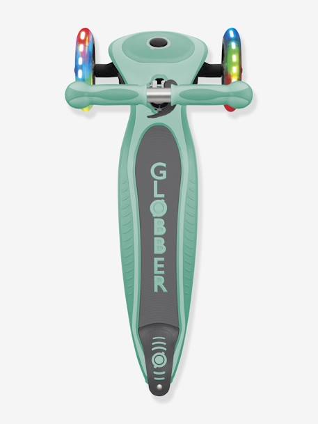 Trotinete dobrável com luz e 3 rodas - Primo Foldable Lights - GLOBBER azul+lilás+verde-menta 