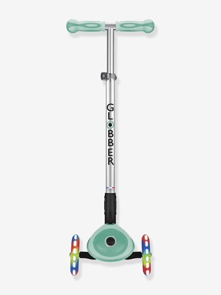Trotinete dobrável com luz e 3 rodas - Primo Foldable Lights - GLOBBER azul+lilás+verde-menta 