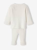 Conjunto unissexo, camisola e calças em malha, para bebé BRANCO CLARO LISO+CINZENTO CLARO MESCLADO+cinzento-ardósia 
