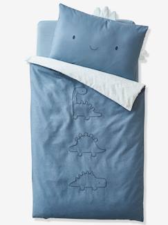 Têxtil-lar e Decoração-Roupa de cama bebé-Capas de edredon-Capa de edredon reversível, para bebé, Pequeno Dinossauro