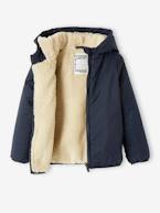 Parka 3 em 1, com blusão amovível, para menino AZUL ESCURO LISO COM MOTIVO+AZUL MEDIO LISO COM MOTIVO+CASTANHO ESCURO LISO COM MOTIV+VERDE MEDIO LISO COM MOTIVO 