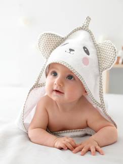 Mala de Maternidade-Capa de banho para bebé com capuz com bordado animais