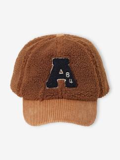 Menino 2-14 anos-Acessórios-Gorros, Cachecóis, Luvas-Boné em sherpa e bombazina, para menino