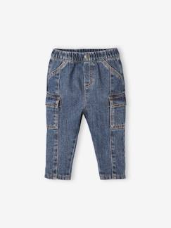Bebé 0-36 meses-Calças, jeans-Jeans com bolsos dos lados, para bebé