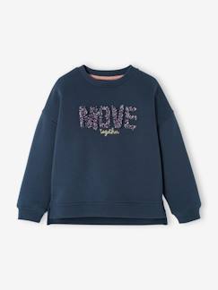 Menina 2-14 anos-Camisolas, casacos de malha, sweats-Sweat desportiva "Move" motivo 3-D, para menina