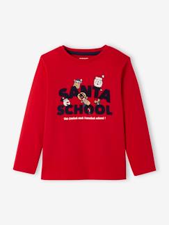 Menino 2-14 anos-T-shirts, polos-T-shirts-Camisola de Natal com motivo engraçado Santa school, para menino