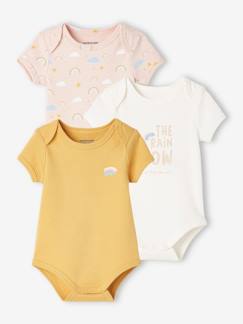 Bebé 0-36 meses-Bodies-Lote de 3 bodies "arco-íris" de mangas curtas, para bebé